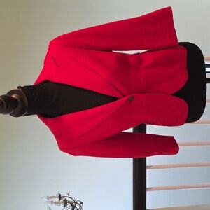 Women's Wool Blend Red Blazer